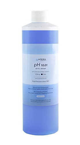 Apera Instruments, LLC-AI1103 Apera Intruments,LLC pH 10.01 Standard Buffer Solution for pH Calibration, 16 oz. Bottle, NIST Traceable, Blue