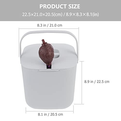 Basurero pequeño de mesa Kichvoe gris cuadrado miniatura 7