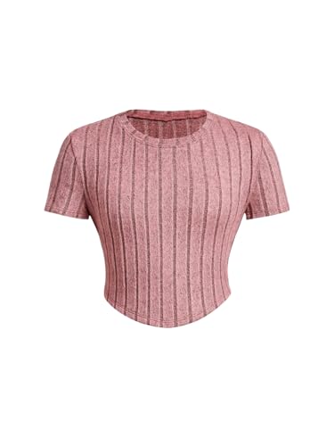 SOLY HUX Girl's 3 Piece T Shirt Crew Neck Short Sleeve Knit Tee Asymmetrical Hem Summer Tops3