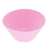 Ruilogod Coppa del della cottura del silicone 7cm Diametro superiore Diametro 3 cm di profondit rosa