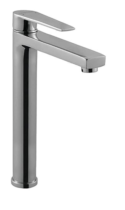 RKM Plumbing HARDWARES GENERIC Element Single Liver Basin Mixer Without Pop Up Waste System, with 450Mm Flexible Hose (for Kitchen & Bathroom