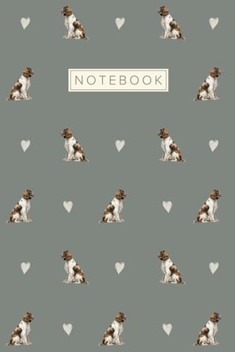  Springer Spaniel Notebook: Cute Aesthetic Lined Journal for Springer Spaniel Dog Lovers  Green Cover
