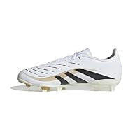 adidas Unisex - Kids PREDATOR LEAGUE Firm Ground/Multi Ground Football Boots KidsFootball Boots, White/Black/Gold Metallic, 30.5 EU