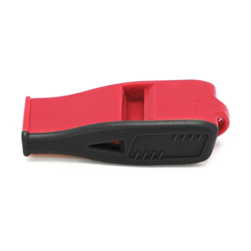 Silbato para árbitro ABS con nylon ajustable rojo negro miniatura 3