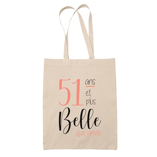 Sac cabas jute 51 ans idée cadeau anniversaire femme