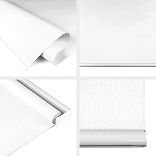 Biltek Blackout Window Shades Cordless Window Blinds With Spring Lifting System For Home & Office, 26 X 72 Inch, White #TOP1