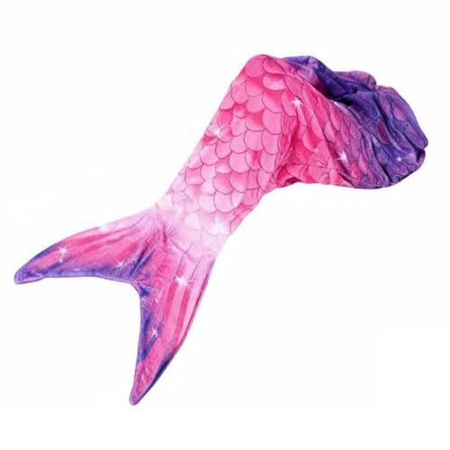 MotiveTech Saco de Dormir de Sirena Agradable a la Piel Manta Cola de Sirena Ligero para Adolescentes, Rosa+Púrpura, 142-60cm