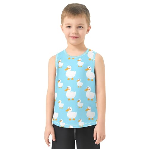 J JOYSAY Cartoon Duckling Array Boys Tank Top Sleeveless Muscle Shirts Quick Dry Kids T-Shirts 3-15T2