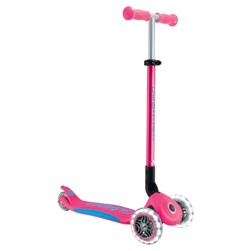 Globber Elite Lights Scooter (Fuchsia)