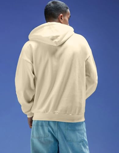 Image of Veirdo Cotton Poly Fleece Oversized Hooded Sweatshirt Baggy Fit Stylish Pocket Graphic Printed Hoodie for Men (Available in Sizes: S to 3XL)