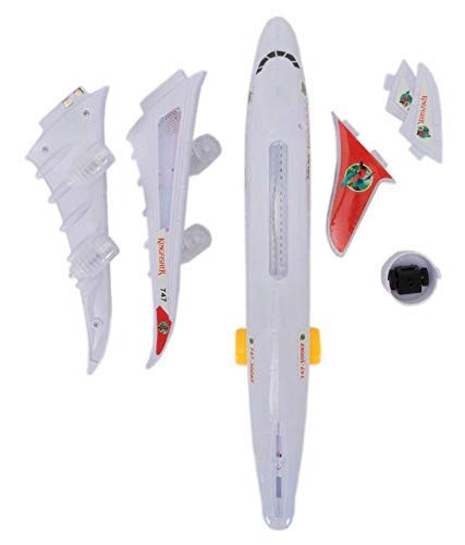 Image of Amitasha Battery Operated Aeroplane Toy for Kids with Bump & Go Airplane Flashing Lights and Realistic Jet Engine Sound for Boys 2-10 Years Birthday Gift