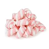 The Snackery Large Marshmallow Twists, Pink & White Puffy Ropes,17.6 Oz Bag