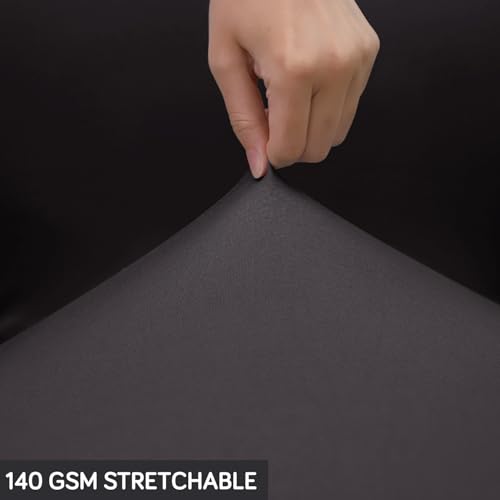 Image of HOKIPO Office Chair Cover for Executive Chair (High-Back) - 140 GSM Stretchable Fabric - Anti-Slip & Washable - Fits Tall & Big Office Chairs, Graphite Grey (AR-6204-DGRY)