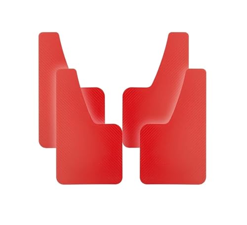Bavettes voiture universelles pour rouler sur route humide avec garde-boue carbone rouge