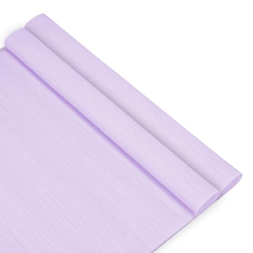 M METERXITY 2-Pack Crepe Paper, 8.2ft x 20" /250 x 50cm(LxW) Soft Wide Crepe Paper Streamer Sheet, Decorative Craft Streamer for DIY Craft/Flower Making/Decoration [Lotus Color]