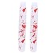 HUIOWSR 1 Pair Women's Creative Weird Spider Web/Bat/Blood Mark Halloween Theme Novelty Fashion Horror Socks Cosplay Costume,White 1pair