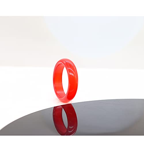 Zz Zinfandel Carnelian Crystal Rings Natural Carnelian Gemstone Band Ring For Women Carnelian Smooth Round Donut Ring thumb #4