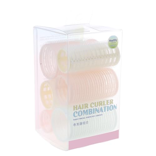 Juego de 6 rulos para el cabello, rizadores de pelo, autoadhesivos, herramienta de peinado para mujeres y niñas, herramientas de maquillaje