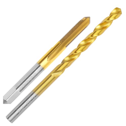 Image of M6x0.5 Tap and 5.5mm Drill Bit Kit, M2 HSS Metric Drill and Tap Set, Combination of Drill and Tap Kit for Metal