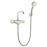 Zwei-Loch-Wandmontage: Wall-H?nge-Bad-Taps sind mit einem exzentrischen S-Typ verbunden. Zwei Befestigungsl?cher k?nnen zwischen 135 mm und 165 mm eingestellt werden. Zubeh?r ist abgeschlossen und einfach zu installieren.