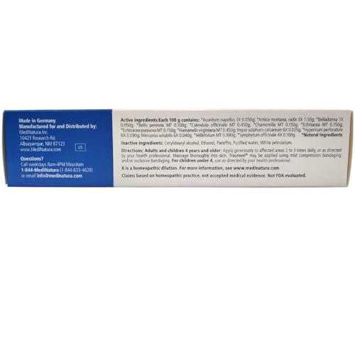 MediNatura Traumeel Ointment Topical Pain Relief for Muscle Joint Back Arthritis Injury or Exercise Related Pain & Soreness Arnica + 13 Active Ingredients - Made in Germany - 3.53 oz - Thumbnail 2