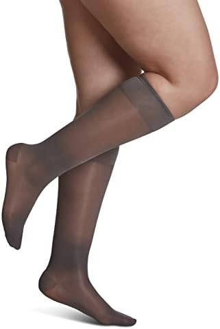 Sigvaris Sheer Fashion Women's Calf High Compression Socks, 15-20mmHg