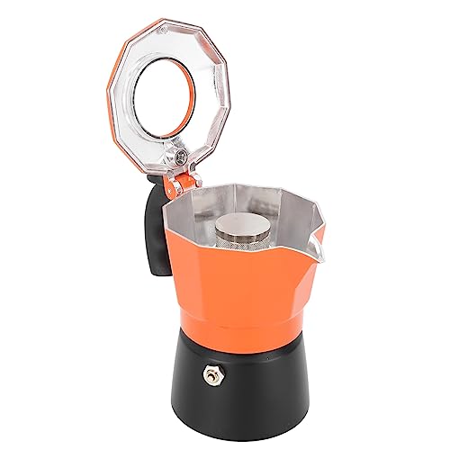Akozon Moka de Doble Válvula para 8 Tazas - Italiana Clásica - Percolador de café para Estufa - de Diseño Elegante Uso en el Hogar y