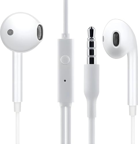 Image of VIVO XE160 Wired Earphones with Mic | Deep Bass | 3.5mm Jack Stereo Sound | in-Ear Headphones for All Smartphones, Tablets, Laptops & Computers (White)