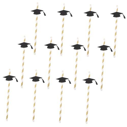 Holibanna 12 pcs Pitillos de Papel para Fiesta de Graduación miniatura 1