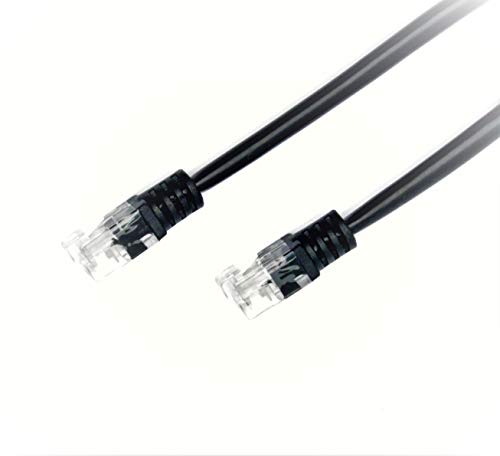 RGB Networks Ltd Super High Speed ADSL 2 + Cable Telephone Extension RJ11-RJ11 5m Cat5e BT Broadband Gold Plated Connector Premium Quality (5m Black)