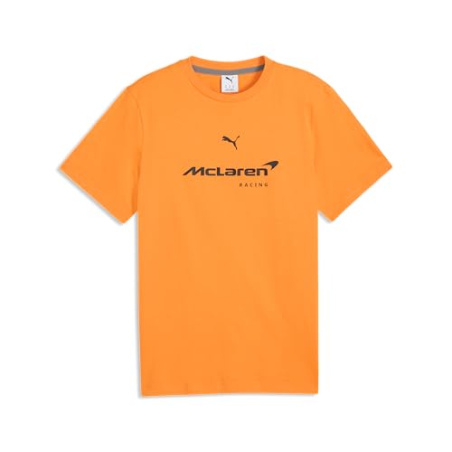 PUMA McLaren F1 Herren T-Shirt mit großem McLaren Racing Logo - Orange - Größe: M