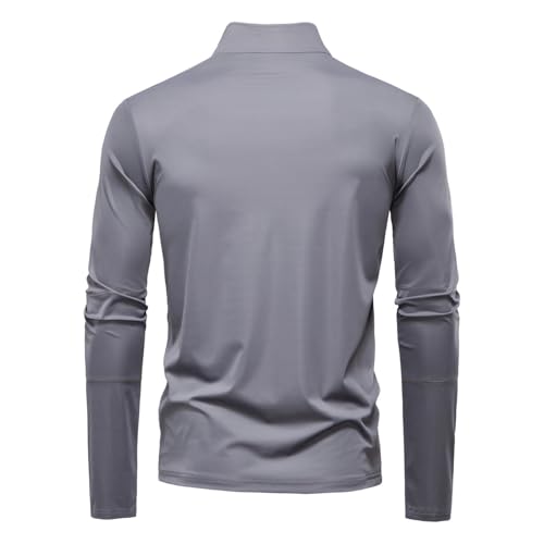 Men's Long Sleeve Sun Protection Shirts Half Zip UPF 50+ SPF Sun Shirt Rash Guard Surfing Running Swimming Clothing2