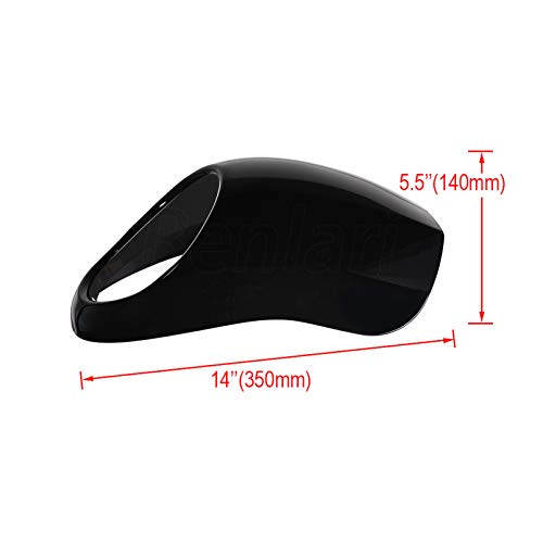 Benlari Motorcycle Headlight Fairing Mask Vivid Black Fork Cowl Visor with Bracket Compatible for Harley Davidson Sportster Dyna XL FX Iron Super Glide 883 1200 1982-2020