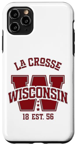 City of La Crosse, Wisconsin, Vintage-Stil, College-Stil Hülle für iPhone 11 Pro Max