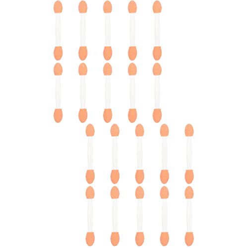 FOMIYES 2sets Eyeshadow Brushes Set Double-sided Sponge Sticks Makeup Tools Latex Tips Disposables 6.5cm Length Easy to Use Store 100pcs*2