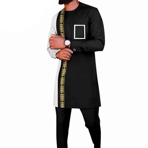 Vêtements Africains Hommes Ensemble Veste Pantalon Chemise Dashiki