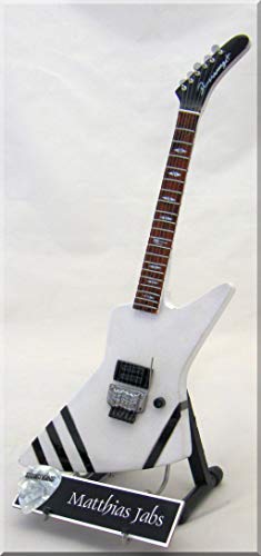MATTHIAS JABS Guitare Miniature avec médiator SCORPIONS - Les Beatles, Paul McCartney, John Lennon, RIngo Starr, George Harrison MATTHIAS JABS Guitare Miniature avec médiator SCORPIONS