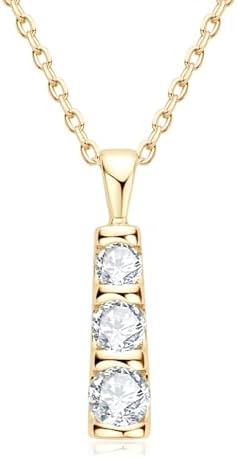 DYUNQ Moissanite Pendant Necklace, 925 Sterling Silver Necklaces ...