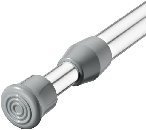 AIZESI Spring Tension Curtain Rod Short Tension Rods (Silver,12