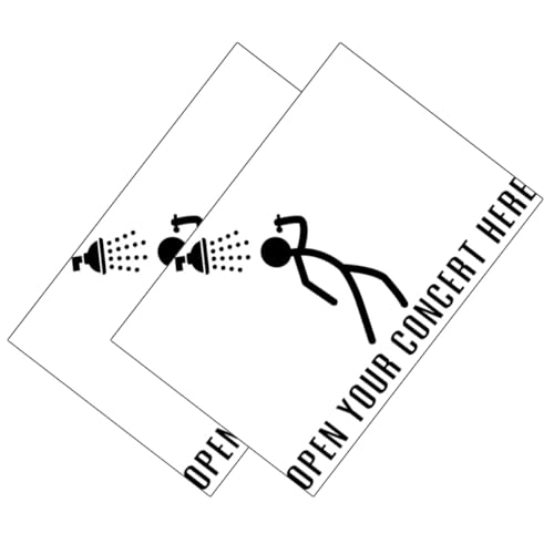 CONGARTENO Pegatina para Baño Adhesiva Resistente al Agua Calcomanía Decorativa Autoadhesiva para Paredes y Azulejos Diseño Creativo Texto Use Otra Puerta para Ducha y Wc 2 Láminas