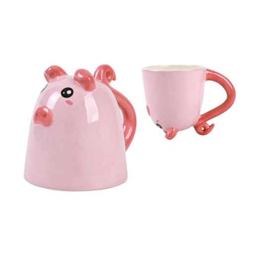 I-TOTAL® - Taza de cerámica Up & Down (PIGGY) 300 ml