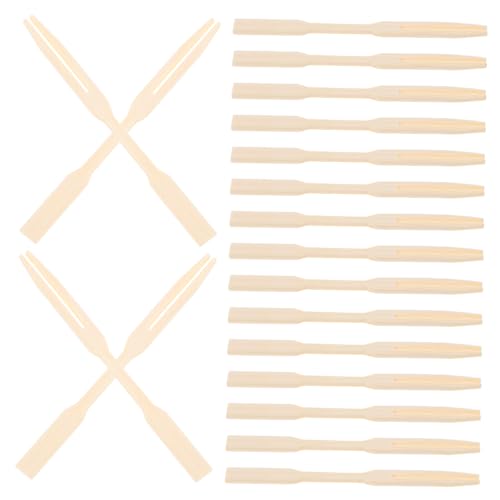 SOESFOUFU 100pcs Mini Wooden Forks Fruit Picks for Appetizers Lunch and Party Skewers for Smooth Surface for Easy Maintenance and Fun Use