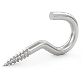 everlar® Cup Hakenschraube Edelstahl A2 I 10 Stk. I Hakenschrauben 5x56 I Profiqualität I Haken zum schrauben für zahlreiche Anwendungsbereiche I Witterungsbeständige Deckenhaken bzw. Schraubhaken