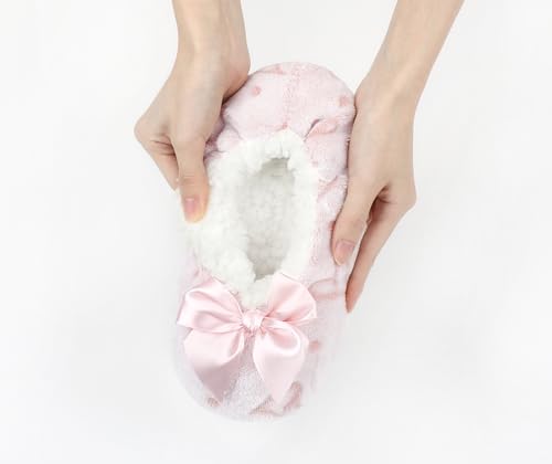 Image of Keyela Women Cozy Warm Slipper Socks, Non Slip Gripper Indoor House Socks | Soft warm cozy fabric, gripper anti-slip bottom for bedroom, lounge and all indoor daily use