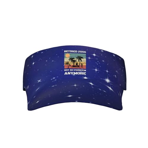 Joisbs Retired 2006 Not My Problem Unisex Sun Visor Cap - Ultimate UV Protection for Stylish Outdoor Fun Black