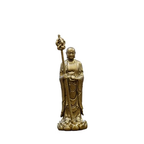 Figura Decorativa Mini Buda Ksitigarbha de Latón