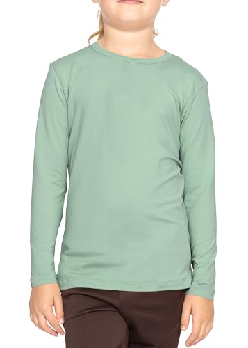 Image of Shirts for Girls Long Sleeve Crew Neck Top, Hoodie or 3 /4 Sleeve Soft Stretch Kids Lightweight Size 2-16