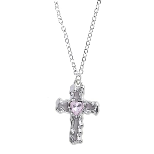 Collier Croix cœur Infini pour Noël et Thanksgiving, bijou catholique en argent pour fille