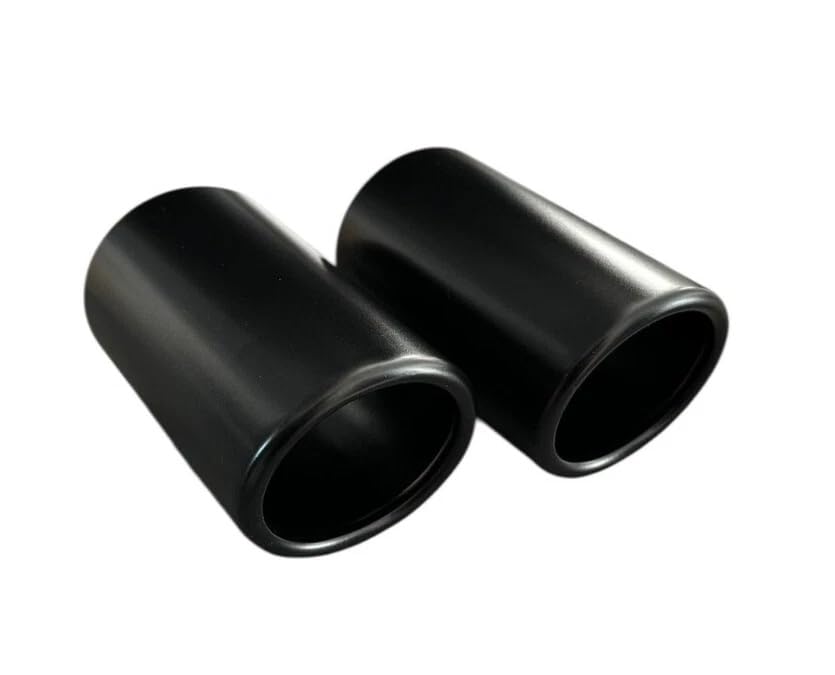 Auspuffblende Endrohr schwarz kompatibel MX5 MX-5 ND ab 2015 2x 65mm rund