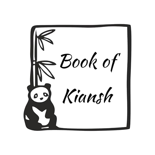 Image of Kunya Personalised Book Stamp with Your Name(3.5 cm Dia), customised for Stamping Books for Readers, Great Gift for booklovers, Kids, Teachers (Panda Lover)